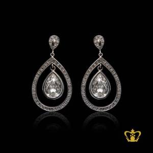 Silver-drop-earring-ornamented-with-crystal-diamond-lovely-gift-for-her