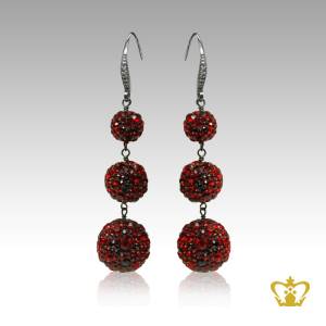 Dangling-red-crystal-earring-elegant-beautiful-gift-for-her