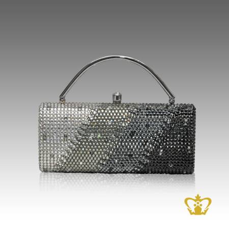 Ladies-purse-embellished-with-clear-black-and-gray-crystal-diamond-gorgeous-gift-for-her