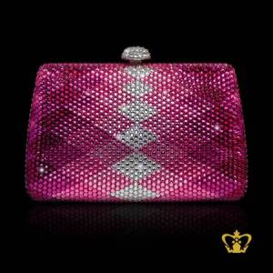 Ladies-purse-embellished-with-clear-and-pink-crystal-diamond-gorgeous-gift-for-her