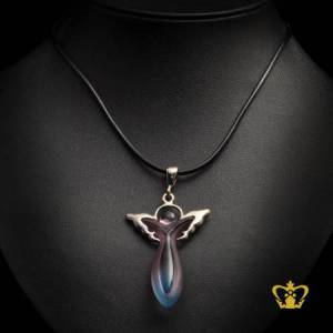 Silver-rhodium-plated-flying-angel-purple-pendant-exquisite-jewelry-gift-for-her