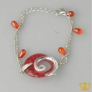 Red-elegant-phoenix-bracelet-embellish-with-clear-crystal-stone-exquisite-jewelry-gift-for-her