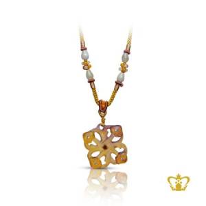 Yellow-and-violet-flower-pendant-embellish-with-clear-crystal-stone-and-pearl-exquisite-jewelry-gift-for-her