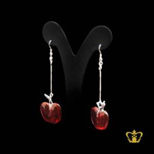 Dangling-red-apple-earring-elegant-beautiful-gift-for-her