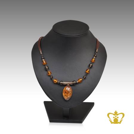 Amber-crystal-beads-lovely-necklace-alluring-gift-for-her