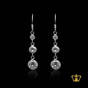 Chic-elegant-silver-drop-earring-inlaid-with-crystal-diamond-lovely-gift-for-her