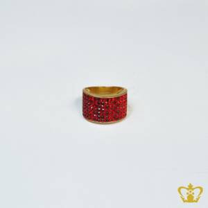 Classy-golden-ring-inlaid-with-sparkling-red-crystal-diamonds-elegant-gift-for-her