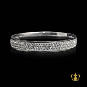 Silver-bangle-inlaid-with-clear-crystal-diamond