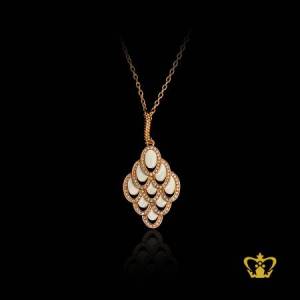 Metal-drops-pendant-golden-embellished-with-sparkling-crystal-diamond