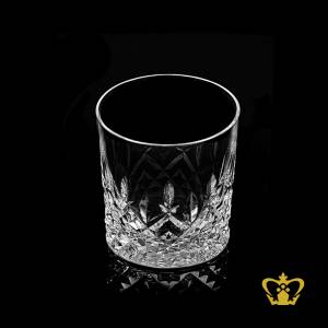 Traditional-handcrafted-designs-on-whisky-glass-diamond-cuts-on-bottom-brings-out-a-royal-look-crystal-spirit-tumbler-10-oz