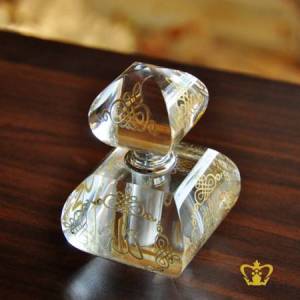 Crystal-Islamic-Occasions-Gift-Golden-Arabic-Word-Calligraphy-Allah-Muhammed-Rasul-Allah-And-Bismillah-Ir-Rahman-Ir-Rahim-Engraved-Perfume-Bottle-Ramadan-Eid-Religious-Souvenir