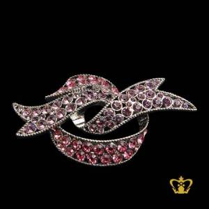 Crystal-brooch-bow-shape-embellished-with-sparkling-violet-and-pink-crystal-diamond-lovely-gift-for-her