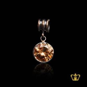 Crystal-round-yellow-diamond-charm-for-pendant-lovely-gift-for-her