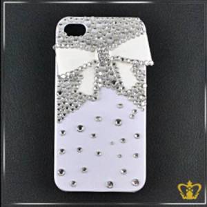 Mobile-cover-case-embellished-with-crystal-diamond-and-bow-tie