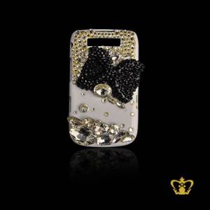 Blackberry-mobile-cover-case-embellished-with-crystal-diamond-and-bow-tie