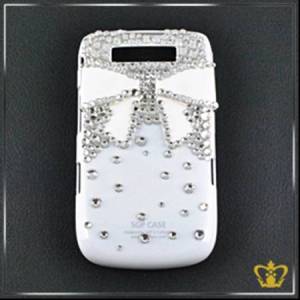 Mobile-cover-case-embellished-with-crystal-diamond-and-bow-tie