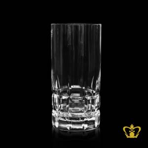 Tall-highball-crystal-glass-allured-with-hand-carved-intense-square-cut-15-oz