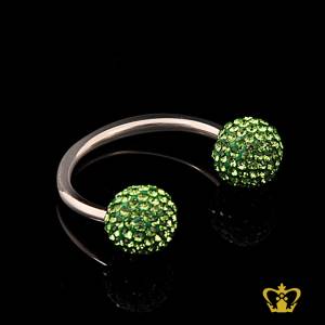 Key-holder-embellished-with-green-crystal-diamond