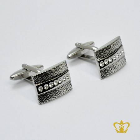 Metal-cufflink-embellished-with-crystal-diamond