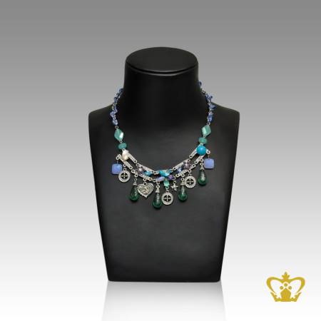 Women-elegant-blue-drop-necklace-embellish-with-crystal-stones-star-and-heart