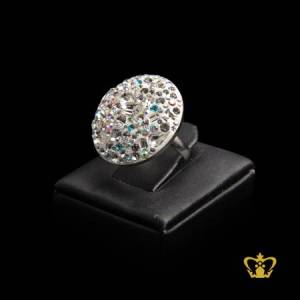 Shining-round-white-ring-embellished-with-sparkling-blue-and-clear-crystal-diamond-lovely-gift-for-her