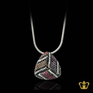 Multicolor-triangular-crystal-pendant-sparkles-like-sunshine-designer-trendy-gift-for-her