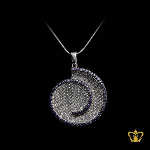 Lovely-curve-pendant-embellished-with-sparkling-blue-and-white-crystal-diamond-gorgeous-gift-for-her