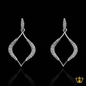 Elegant-classy-rhodium-plated-balloon-earring-embellished-with-sparkling-crystal-diamond