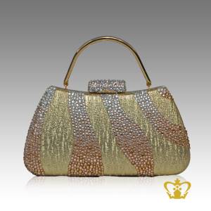 Ladies-purse-golden-color-embellished-with-wave-shaded-gold-crystal-diamond-gorgeous-gift-for-her