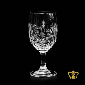 An-elegant-wine-glass-decorated-with-twirling-star-leaf-cuts-that-adds-to-the-brilliant-sparkle-8-oz
