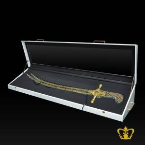 Zulfiqar-sword-crystal-replica-gold-engraved-Ayat-Al-Kursi-The-Throne-Verse-surah-of-the-Quran-Al-Baqara