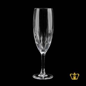 Straight-line-design-on-crystal-champagne-flute-glass-with-stem