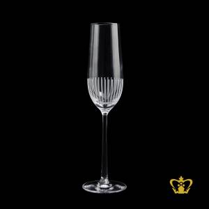 Modern-high-end-crystal-champagne-flute-with-unique-rising-frosted-lines-an-elegant-design-sleek-pulled-stem-add-compliment-to-sparkling-wine-8-oz