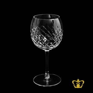 Elegant-crystal-balloon-wine-glass-crafted-fine-diamond-cuts-sleek-alluring-stem-11-oz