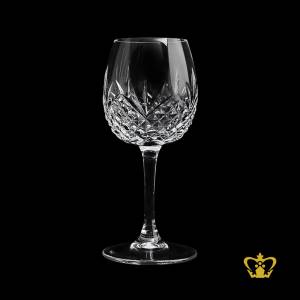 Lovely-sherry-crystal-wine-glass-with-stylish-diamond-cut-on-the-glass