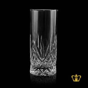 True-classic-crystal-Tall-highball-tumbler-glass-with-hand-crafted-bold-elegant-diamond-cut-pattern-9-oz