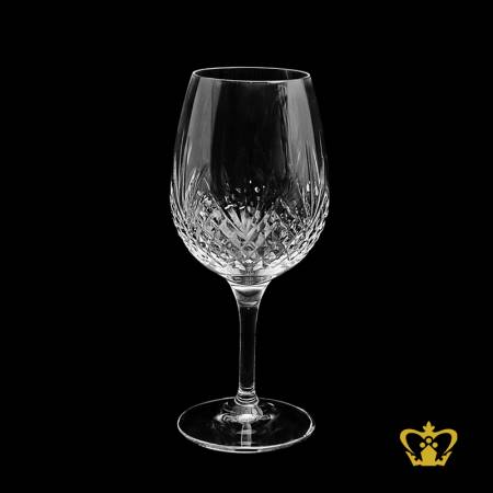 Alluring-crystal-wine-glass-hand-crafted-stunning-diamond-leaf-cuts-elegant-stem-18-oz