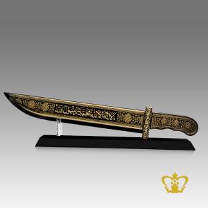 Black-crystal-handcrafted-dagger-with-Laa-Ilaahah-illa-Allah-Muhammad-Rasul-Allah-Islamic-religious-occasions-gift-Eid-Ramadan-souvenir