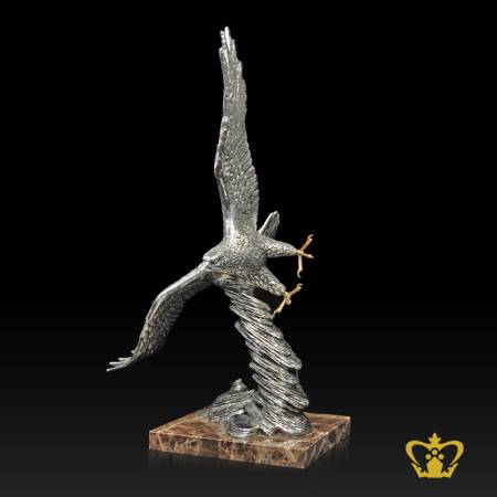 ANG-FLYING-EAGLE-SILVER-W-M-BASE-25IN