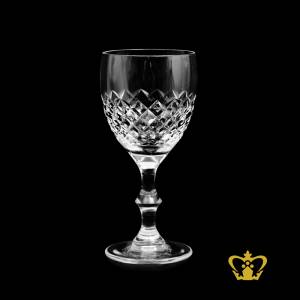 Beautiful-Sherry-wine-glass-vintage-style-decorated-with-diamond-cuts-elegant-unique-shaped-stem