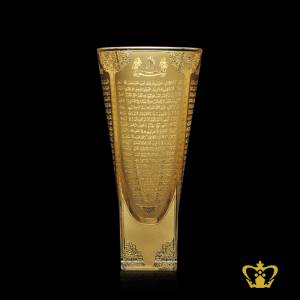 Crystal-Islamic-vase-golden-Arabic-word-calligraphy-Sura-Yasin-engraved-decorative-gifts-Islamic-religious-Eid-Ramadan-souvenir