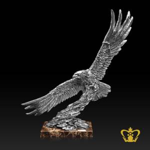 ANG-FLYING-EAGLE-24IN-SILVER-W-MARBLE-BASE