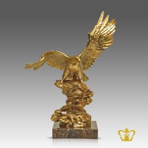 ANG-EAGLE-ON-TREE-15-5INC-GOLDEN-W-MARBLE-BASE