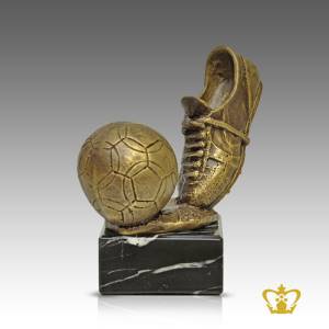 ANG-FOOTBALL-WITH-SHOE-REPLICA-BROWN-5-5IN-W-M-BASE