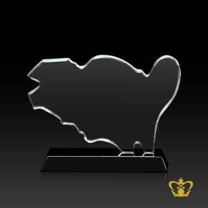 Saudi-Arabia-crystal-map-cutout-trophy-with-clear-base-customized-logo-text