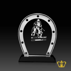 Personalized-Crystal-Horse-Trophy-with-Black-Base-Customized-Logo-Text