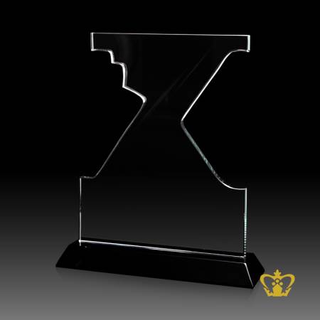 Personalized-Artistic-Cutout-of-Crystal-in-Xerox-Machine-Shape-stands-on-Black-Crystal-Base-Custom-Text