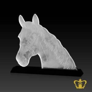 Personalized-Crystal-Horse-Frosted-Head-Cutout-Trophy-With-Black-Base-Customized-Logo-Text