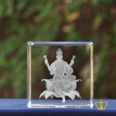 Laxmi-Goddess-3D-Laser-Engraved-Crystal-Cube-Indian-Festival-Hindu-God-Religious-Holy-Gift-Customized-Personalized-Logo-Text-