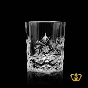 Personalized-crystal-whisky-glass-with-logo-and-handcrafted-cuts-10-oz